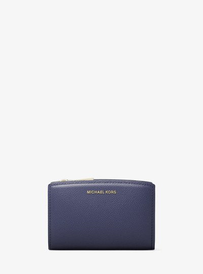 Bryant Medium Pebbled Leather Wallet in DRESS BLUES | Michael Kors
