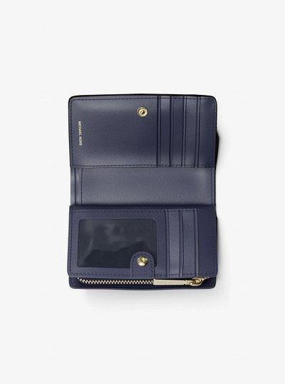 Bryant Medium Pebbled Leather Wallet in DRESS BLUES | Michael Kors
