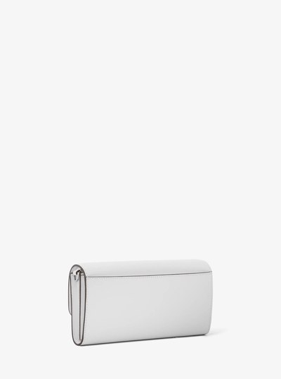 Jet Set Large Saffiano Leather 2-in-1 Convertible Crossbody Bag in OPTIC WHITE | Michael Kors