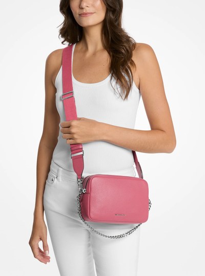 Bryant Medium Pebbled Leather Camera Crossbody Bag in ROSEWOOD | Michael Kors