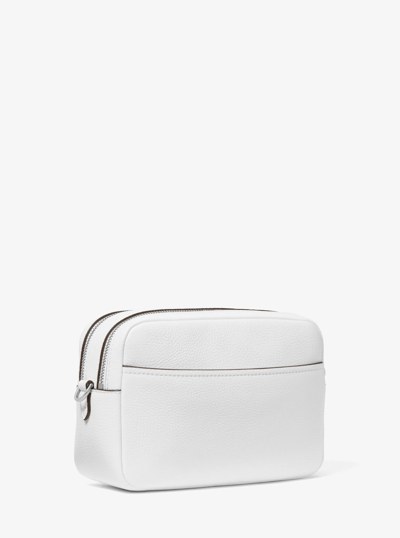 Bryant Medium Pebbled Leather Camera Crossbody Bag in OPTIC WHITE | Michael Kors