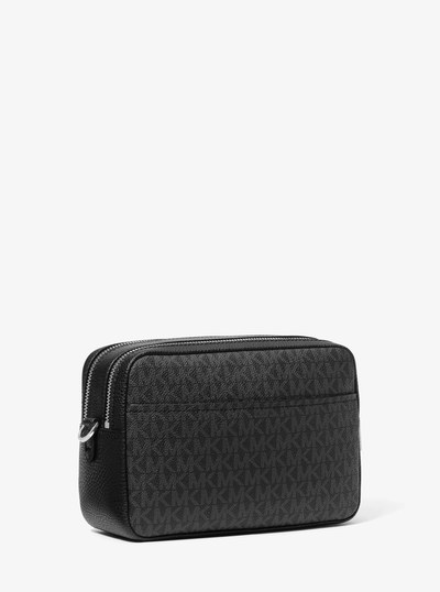 Bryant Medium Signature Logo Camera Crossbody Bag in BLACK | Michael Kors
