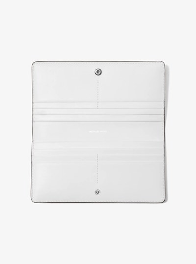 Bryant Large Pebbled Leather Snap-Front Wallet in OPTIC WHITE | Michael Kors