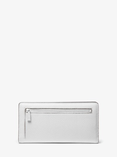 Bryant Large Pebbled Leather Snap-Front Wallet in OPTIC WHITE | Michael Kors