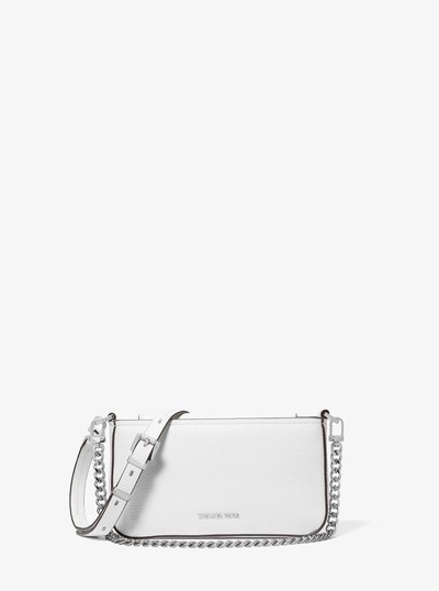 Bryant Small Pebbled Leather Convertible Pochette in OPTIC WHITE | Michael Kors