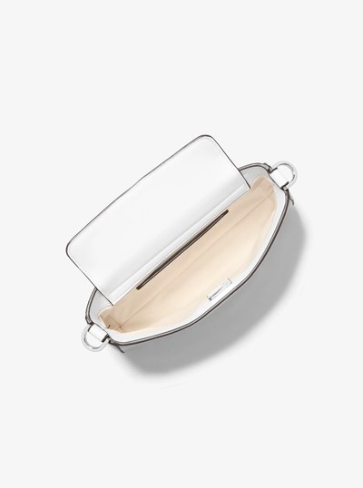 Bryant Small Pebbled Leather Convertible Pochette in OPTIC WHITE | Michael Kors