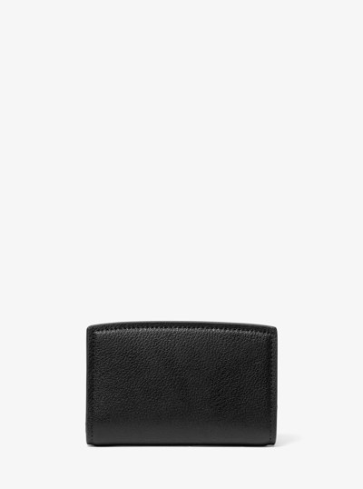 Bryant Medium Pebbled Leather Wallet in BLACK | Michael Kors
