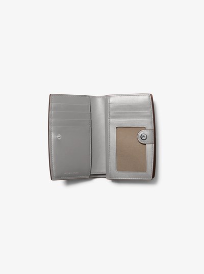 Bryant Medium Pebbled Leather Wallet in STORM | Michael Kors