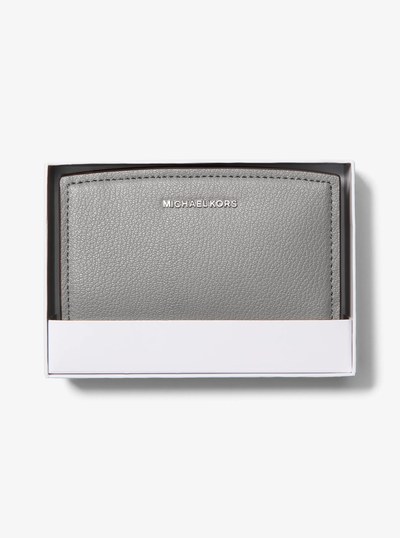 Bryant Medium Pebbled Leather Wallet in STORM | Michael Kors
