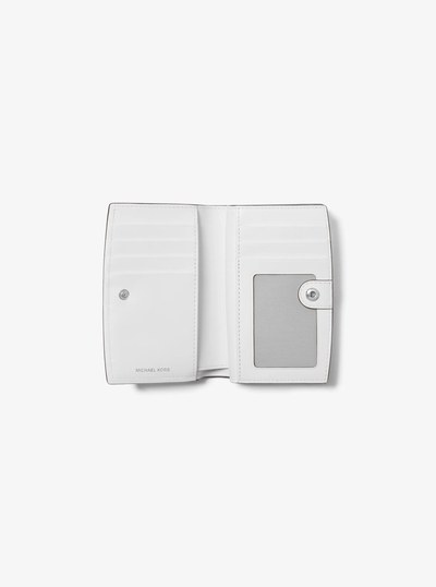 Bryant Medium Pebbled Leather Wallet in OPTIC WHITE | Michael Kors