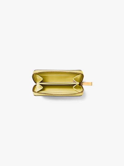 Small Studded Leather Wallet in LEMON | Michael Kors