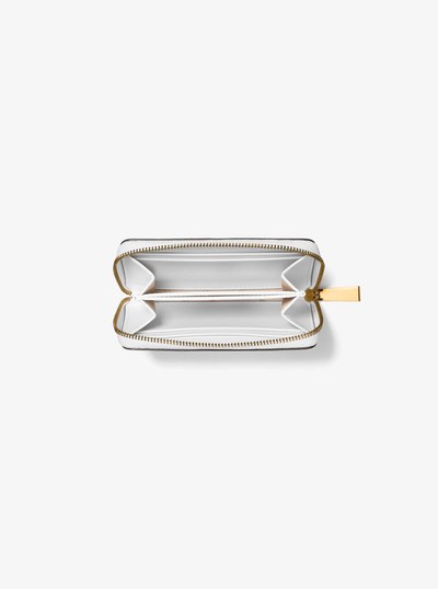 Small Studded Leather Wallet in OPTIC WHITE | Michael Kors