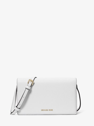 Marlowe Medium Leather Crossbody Bag in OPTIC WHITE | Michael Kors