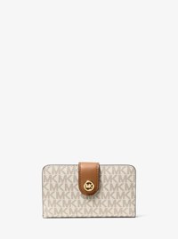 MK Pop Charm Medium Signature Logo Wallet