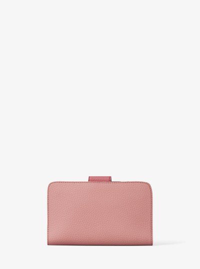 MK Pop Charm Medium Color-Block Pebbled Leather Logo Wallet in PRIMROSE MULTI | Michael Kors
