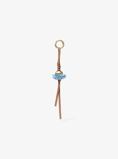 Leather Flower Bag Charm in CHAMBRAY | Michael Kors