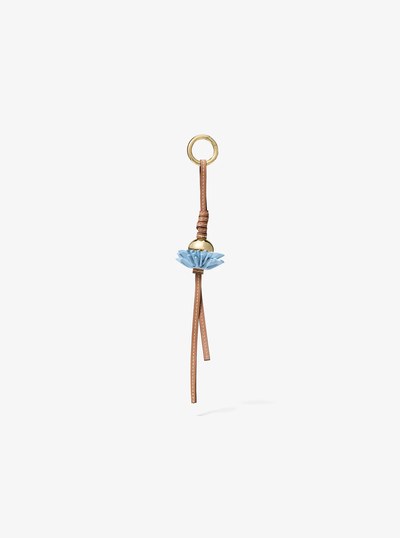 Leather Flower Bag Charm in CHAMBRAY | Michael Kors