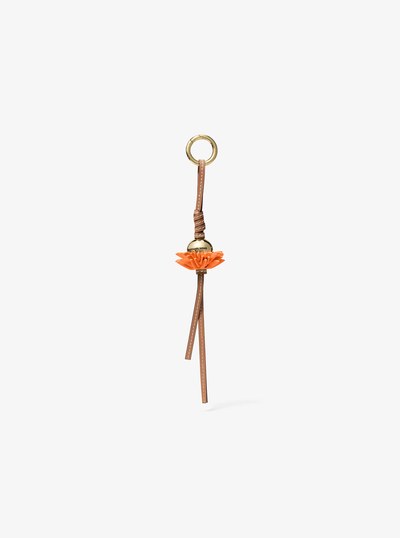 Leather Flower Bag Charm in MIMOSA | Michael Kors