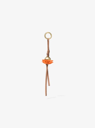 Leather Flower Bag Charm in MIMOSA | Michael Kors