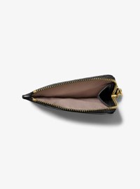 Petite pochette-bracelet avec &eacute;tui pour cartes Jet Set en cuir grain&eacute;
