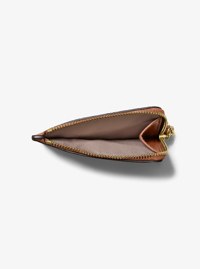 Petite pochette-bracelet avec &eacute;tui pour cartes Jet Set en cuir grain&eacute;