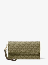 Jet Set Medium Signature Logo Convertible Wristlet