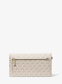 Jet Set Medium Signature Logo Smartphone Wristlet