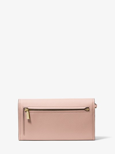 Jet Set Medium Pebbled Leather Smartphone Wristlet in SOFT PINK | Michael Kors