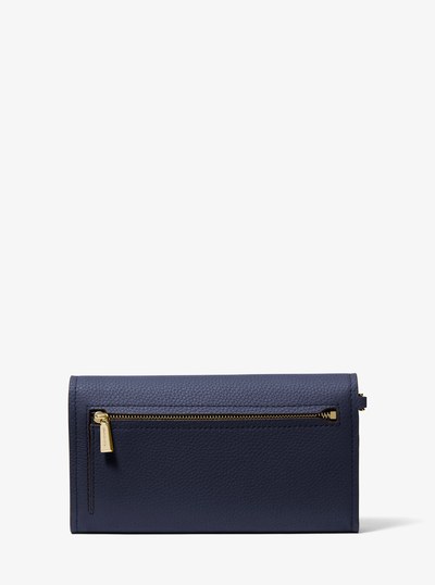 Jet Set Medium Pebbled Leather Smartphone Wristlet in DRESS BLUES | Michael Kors