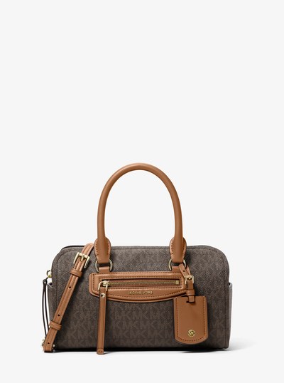 Jet Set Travel Extra-Small Signature Logo Duffel Crossbody Bag in BRN/ACORN | Michael Kors