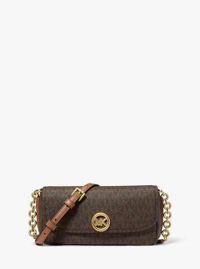 Nolita Small Signature Logo Crossbody Bag in BRN/ACORN | Michael Kors