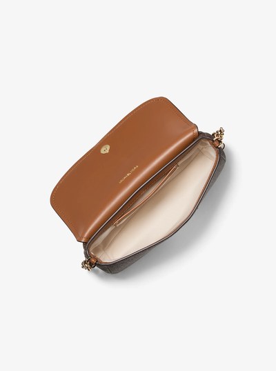Nolita Small Signature Logo Crossbody Bag in BRN/ACORN | Michael Kors