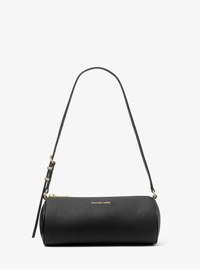 Bolso pochette Izzy peque&ntilde;o cil&iacute;ndrico de piel granulada