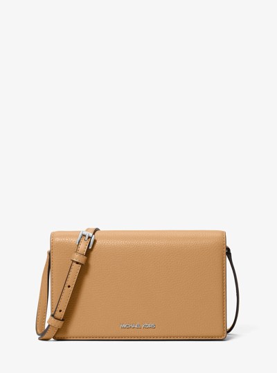 Marlowe Medium Pebbled Leather Crossbody Bag in PEANUT | Michael Kors