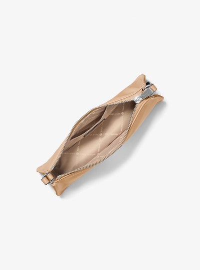 Zadie Small Nylon Crossbody Bag in PEANUT | Michael Kors
