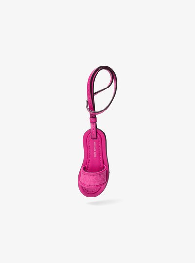 Signature Logo Slide Bag Charm in RASPBERRY | Michael Kors