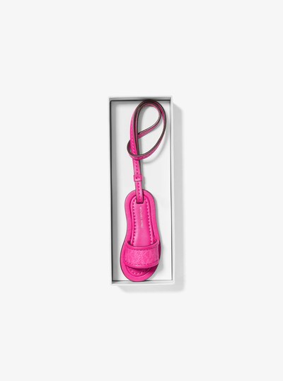 Signature Logo Slide Bag Charm in RASPBERRY | Michael Kors