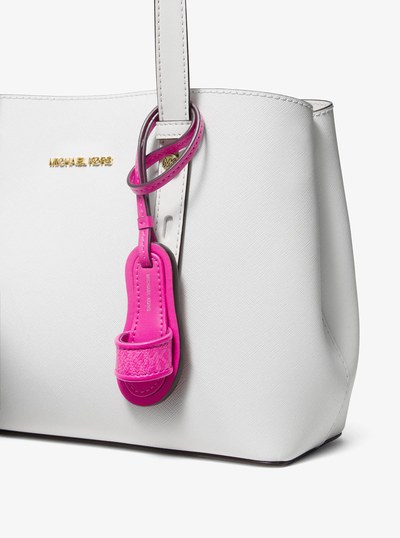 Signature Logo Slide Bag Charm in RASPBERRY | Michael Kors