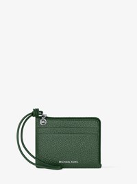 Jet Set Small Pebbled Leather Card Case Wristlet