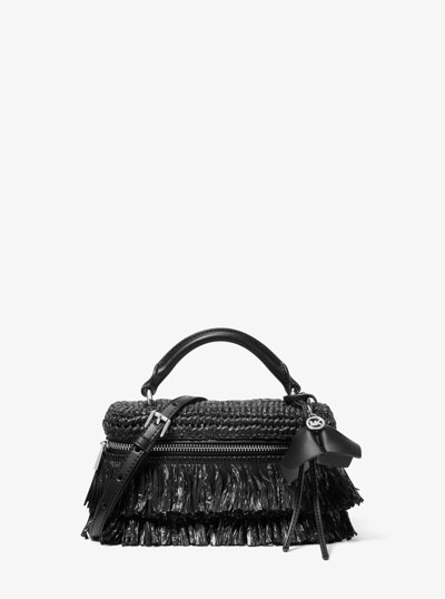 Tr&egrave;s petit sac &agrave; bandouli&egrave;re Jana crochet&eacute; &agrave; la main in NOIR/NOIR | Michael Kors