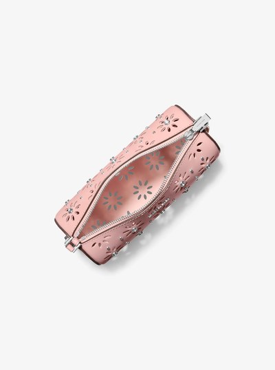 Izzy Small Pebbled Leather Barrel Pochette in SMOKEY ROSE | Michael Kors