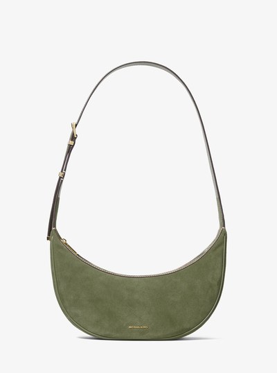 Avra Medium Suede Crossbody Bag in SMOKEY OLIVE | Michael Kors