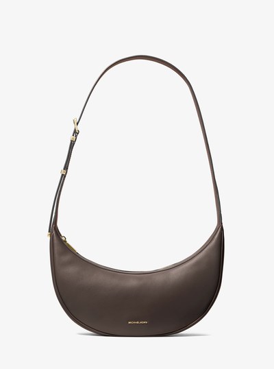 Sac &agrave; bandouli&egrave;re Avra en cuir de taille moyenne in CHOCOLAT | Michael Kors