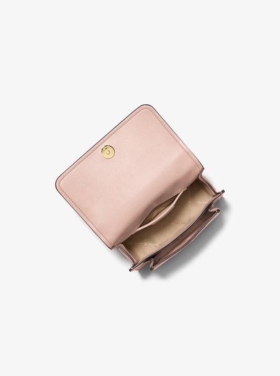 Claire Small Pebbled Leather Convertible Shoulder Bag in SOFT PINK | Michael Kors