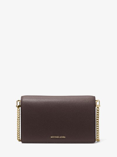 Jet Set Medium Pebbled Leather Crossbody Bag in CHOCOLATE | Michael Kors