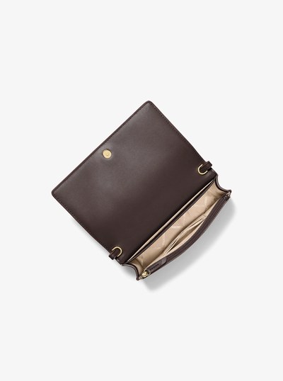 Jet Set Medium Pebbled Leather Crossbody Bag in CHOCOLATE | Michael Kors