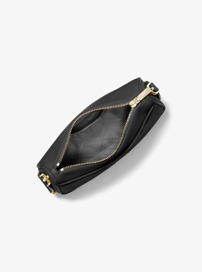Jet Set Medium Pebbled Leather Crossbody Bag with Case for Apple AirPods Pro&reg; in BLACK | Michael Kors