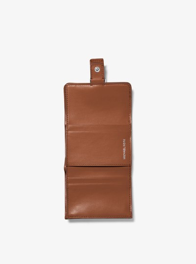 Colby Small Leather Tri-Fold Wallet in LUGGAGE | Michael Kors