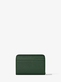 Jet Set Small Pebbled Leather Zip-Around Card Case
