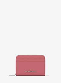 Jet Set Small Pebbled Leather Zip-Around Card Case